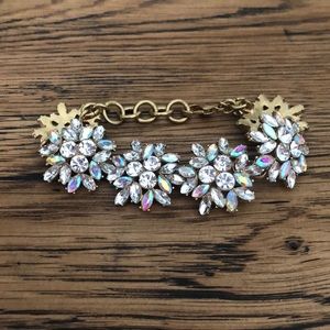 JCrew crystal iridescent clasp bracelet